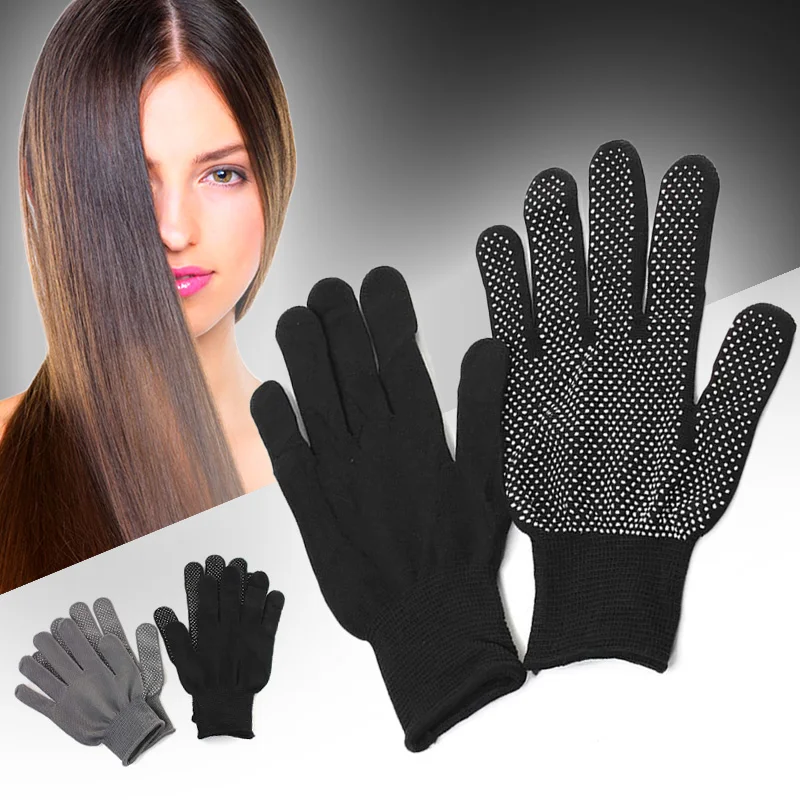 1 Pair Heat Resistant Protective Glove Hair Styling For Curling Straight Flat Iron Work gloves Safety High Quality | Красота и