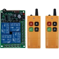 2000m dc12v 24v 4ch wireless remote control led light switch relay output radio rf transmitter and 315433 mhz receiver