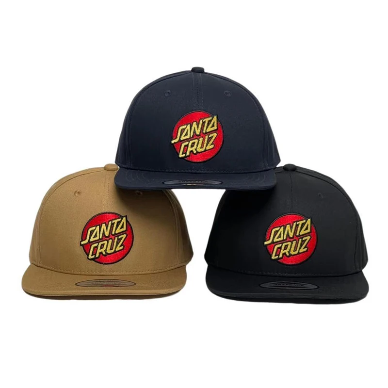

Classic Santa Cruz Fashion Skateboard Cap Black Cotton Embroidery Baseball Cap Longboard Fishboard Scooter Electric Deck Hat Cap