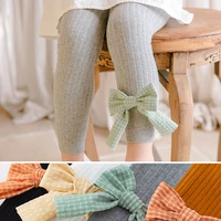 baby girl leggings autumn pants baby pantyhose child pant bowknot cotton knitting trousers for kids infant legging spring