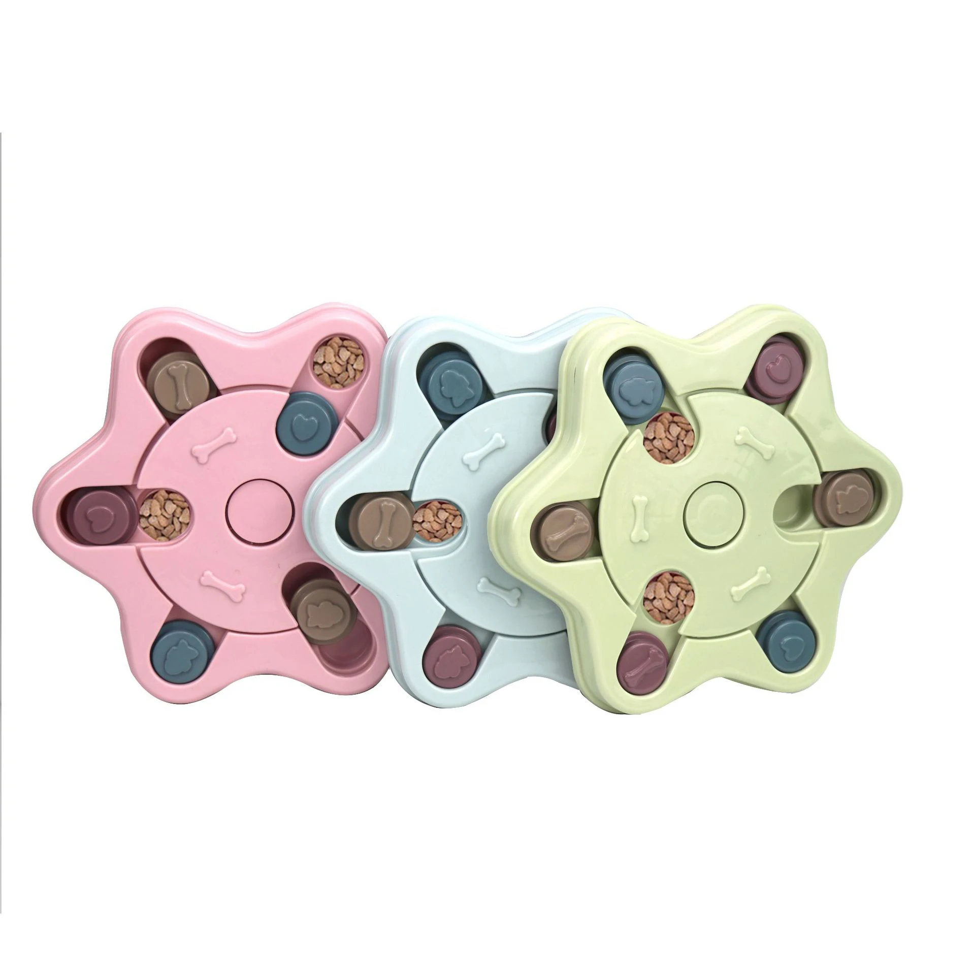 

Pet Turntable Toy Increase IQ Interactive Slow Dispensing Feeding Pet Dog Training Games Feeder for Small Medium Large Dog Puppy