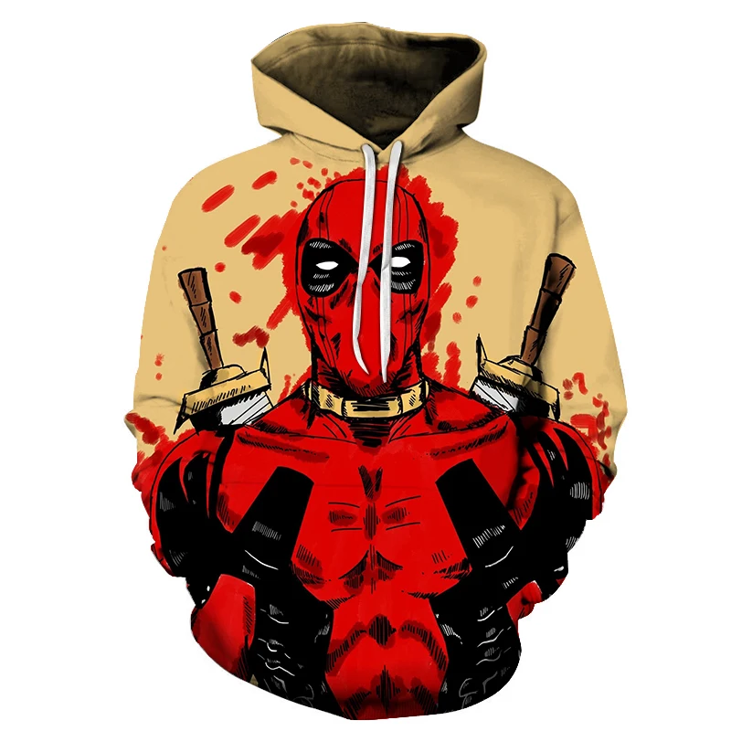 

New 3D Print Super Hero Deadpool Hoodie Casual Hoodie Sportswear Hooded Sweatshirt Classic Anime Character Hoodie 21 style