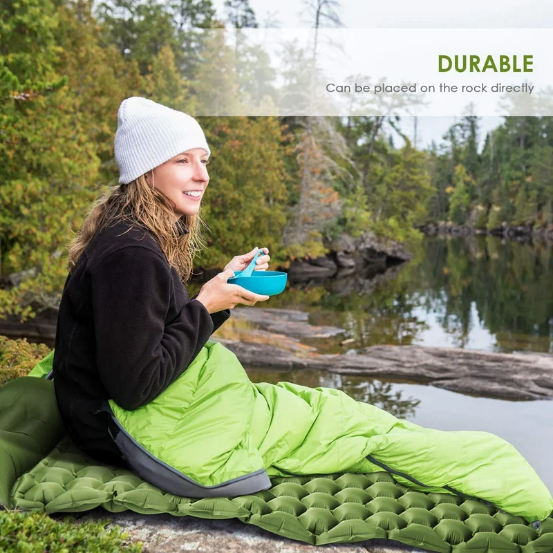Outdoor Camping Portable Inflatable Sleeping Mat Picnic Cushion With Pillow Air Mattress Travel Waterproo | Спорт и развлечения