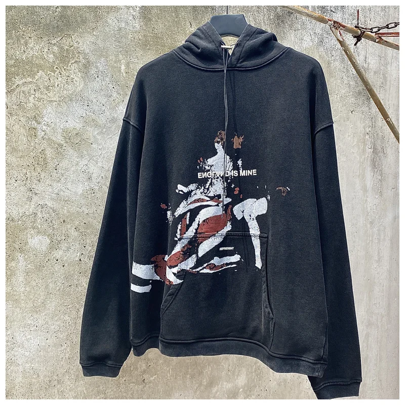 

Толстовка в европейском стиле для пары свободного кроя с принтом