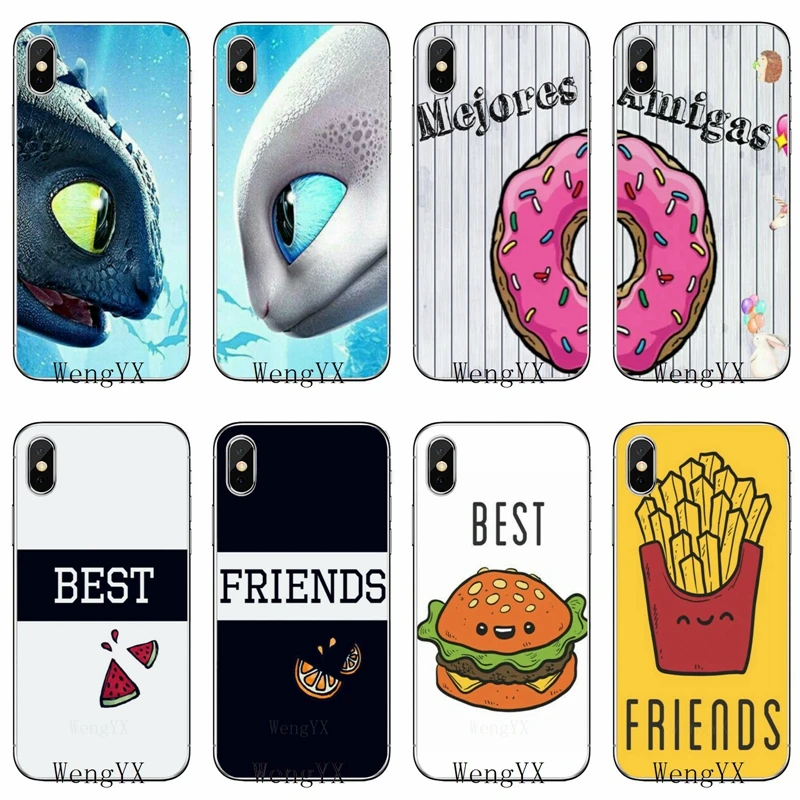 Мягкий чехол bff лучшие друзья подходит для Samsung Galaxy A10 A30 A40 A50 A60 A70 A6s A8 A9s J4 J6 Prime Plus