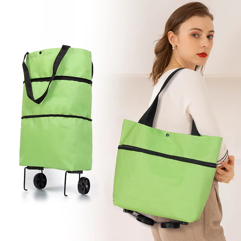 

Модернизированный хозяйственная сумка на колесах с пластиковым каркасом складные сумки многоразового использования для покупок Бакалея с...