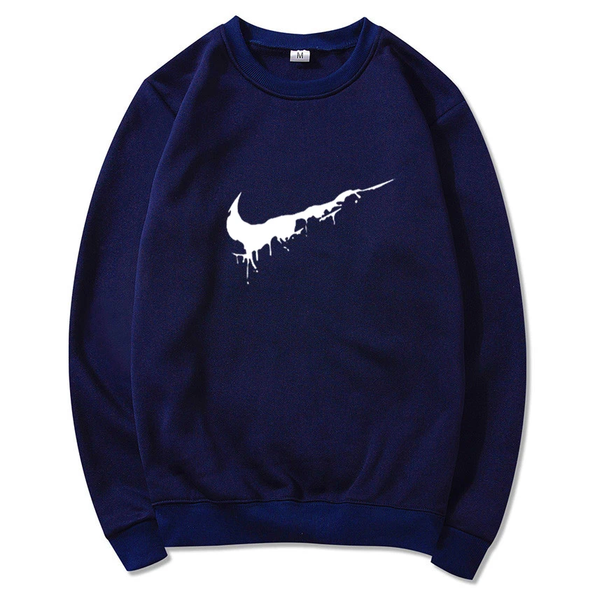 navy sweatshirt Новинка, популярный бренд, Мужской пуловер с капюшоном, осень/зима, мужские комплекты, худи+ спортивные штаны, комплект из двух предметов, бодибилдинг, спортивный костюм - Цвет: navy sweatshirt