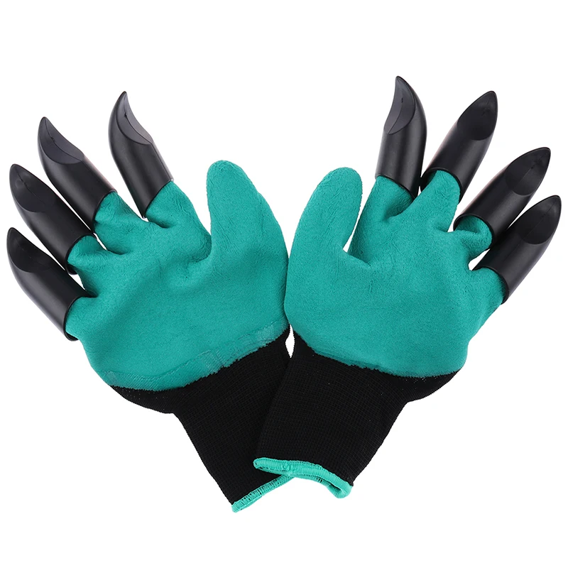 1 пара садовых перчаток с когтями садовые резиновые перчатки для быстрого