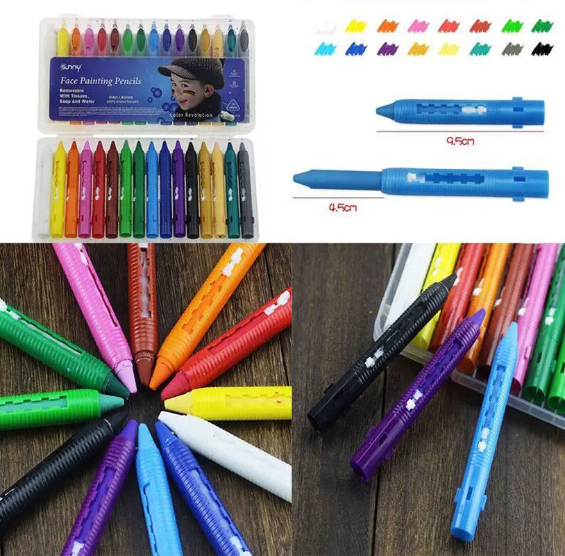 Карандаши для краски тела 16 видов цветов карандаши рисования лица карандашей