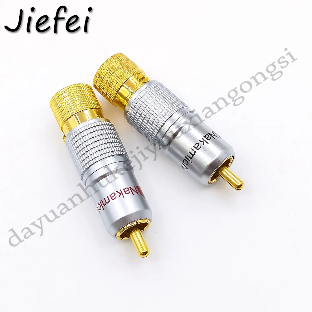 2 50 шт. 100% новый высококачественный 24 каратный золотой разъем Nakamichi RCA аудиокабель