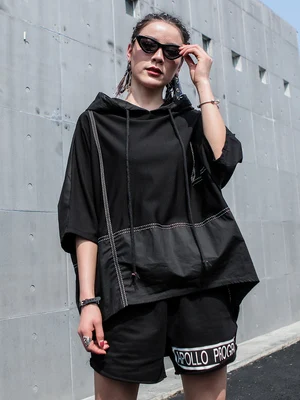 Женская свободная куртка с капюшоном Повседневная Уличная большого размера и