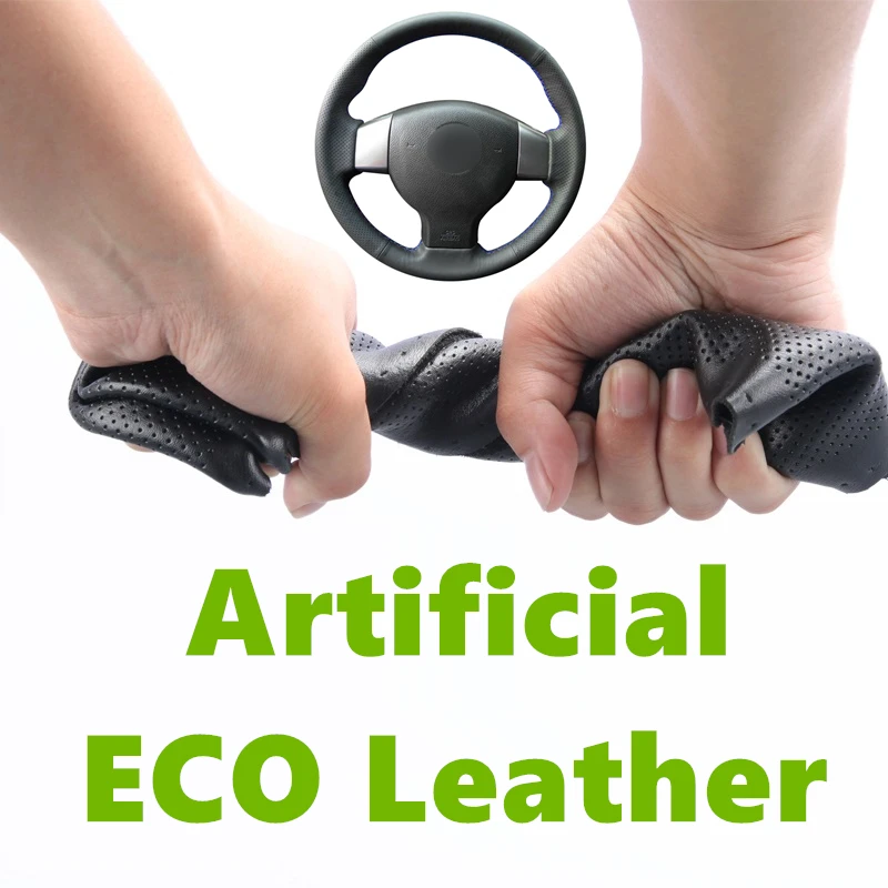 

Сшитая вручную искусственная кожа черного цвета для Nissan Tiida 2004-2010 Sylphy 2006-2011 Versa 2007-2011