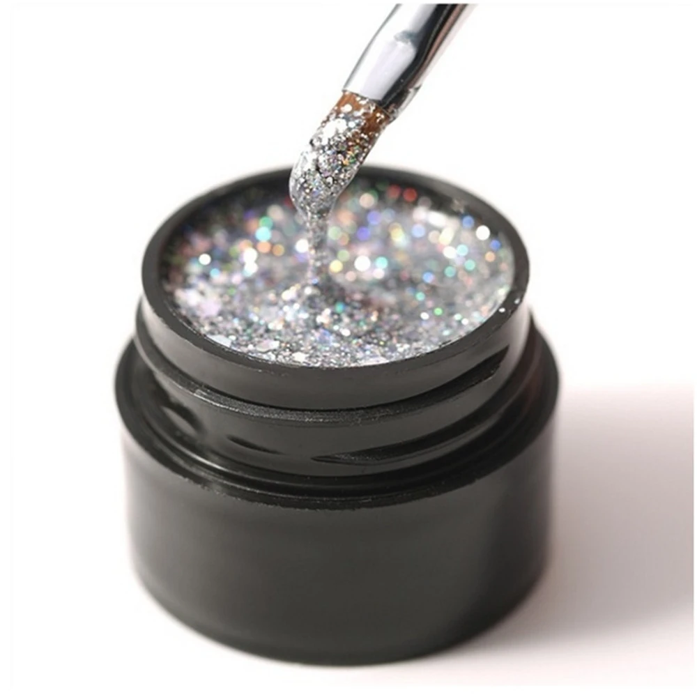 1 шт Гибридный лак гель для ногтей модный блеск супер Платиновый ногтей|Гель