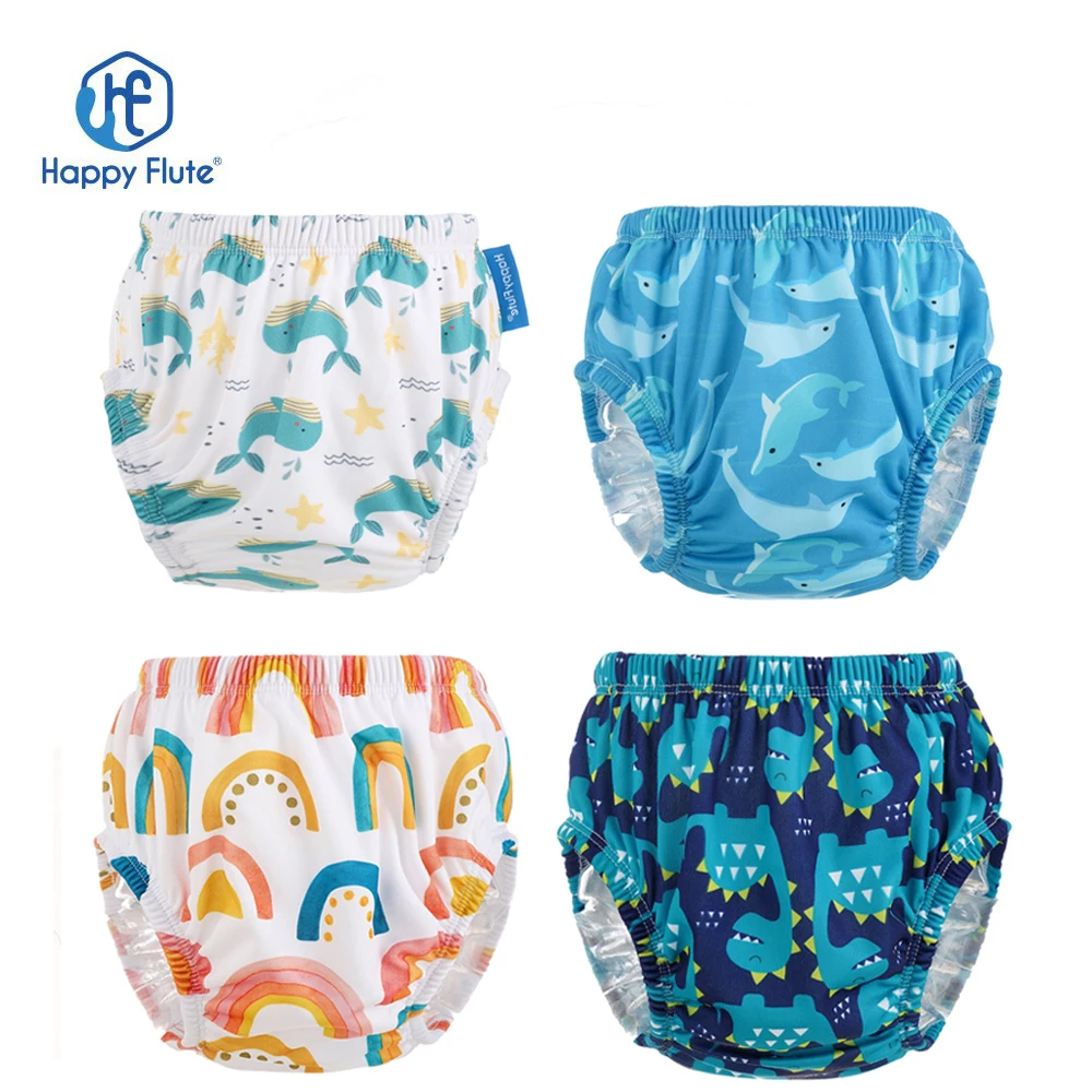 Happyflute 3 Sizes Kids Soft Swimming Pants Cover Baby Reusa