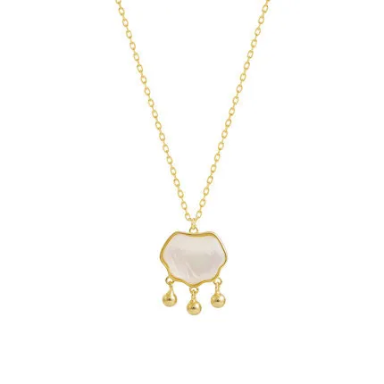 

Fritillaria Longevity Lock Tassel Necklace Simple Personality Niche Design Sense Clavicle Chain Natal Female Jewelry Fantasy