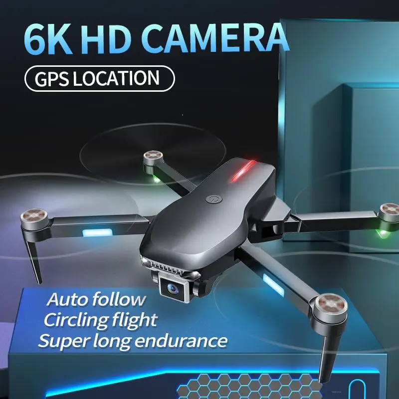 

Новинка Дрон S163 6K HD с двойной камерой Профессиональный Дрон с бесщеточным Мотором Радиоуправляемый квадрокоптер Wi-Fi FPV GPS противоударный Ра...