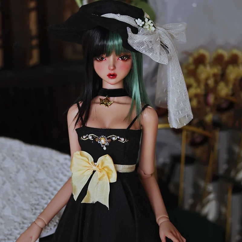 Парик Bybrana Bjd для кукол 1/3 1/4 1/6 1/8 с челкой двухцветные сшитые длинные прямые волосы