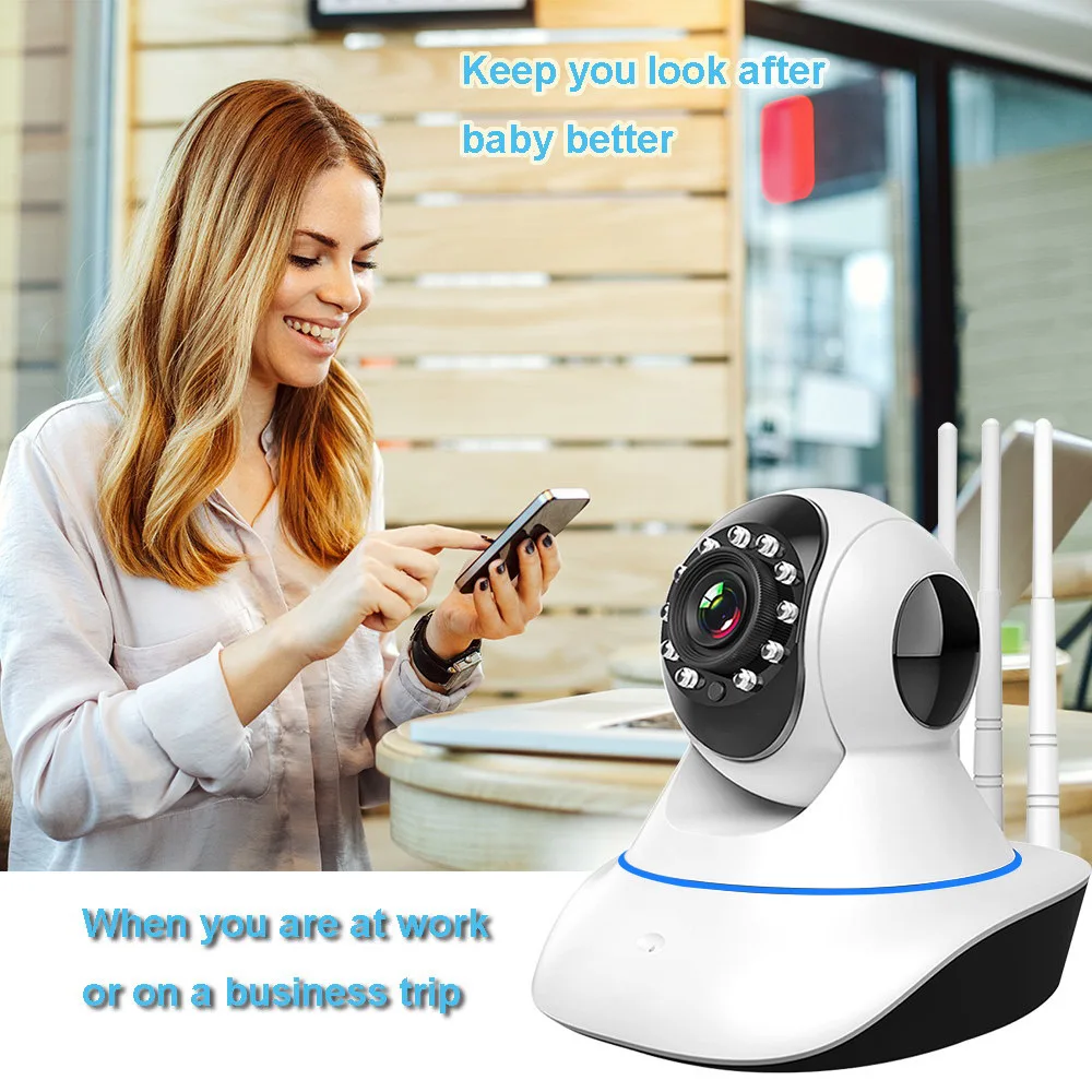 Умная камера видеонаблюдения 360 P 1080P Wi-Fi ИК ночное видение обнаружение движения