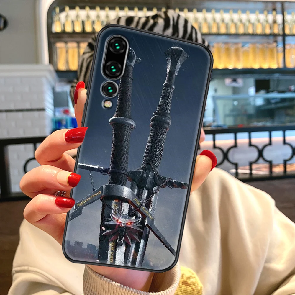 

Witchers Game Phone case For Huawei P Mate P10 P20 P30 P40 10 20 Smart Z Pro Lite 2019 black pretty funda luxury shell 3D cover