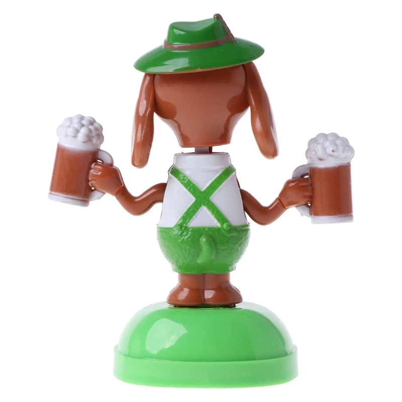 

Solar Powered Dancing Bobble Head Beer Dog Educational Toy Car Ornament Toy Kids