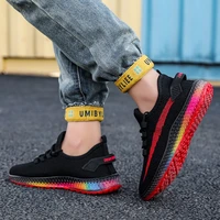 mens casual running sneakers rainbow sapatos athletic shoes trendy breathable tenis non slip all match lightweigh zapatillas