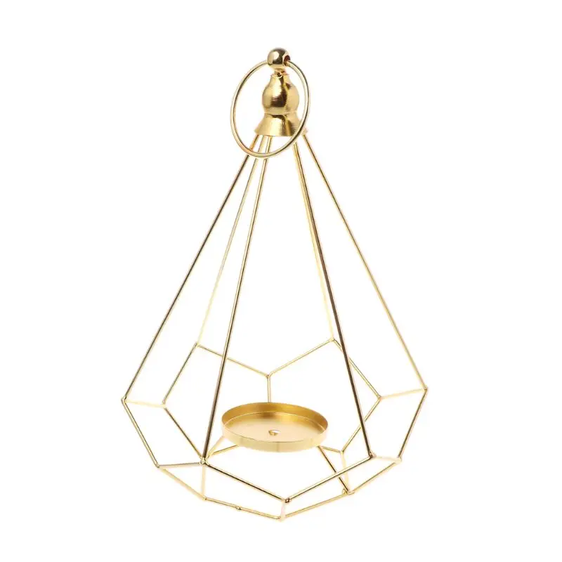 

Diamond Shaped Hanging Tealight Candle Holder Stand Candlestick Wedding Party Table Decoration Home Decor Christmas Gifts 69HC