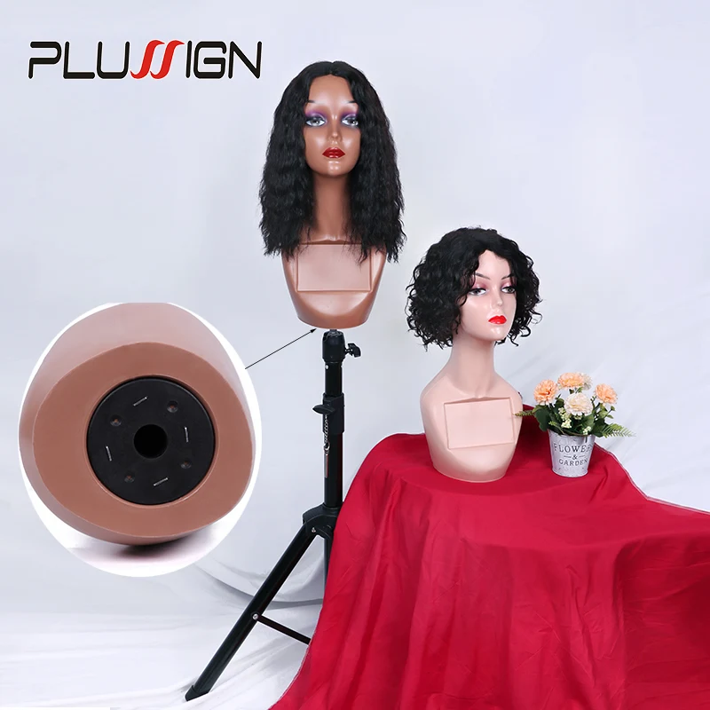 Plussign Pvc Mannequin Head Model Realistic Manequin Wig Heads With Artificial Eyeball For Hat Wigs Sunglasses Jewerly Display