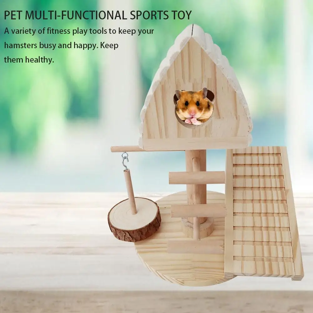 Дом для хомяка прочная без запаха деревянная хижина натуральная деревянный
