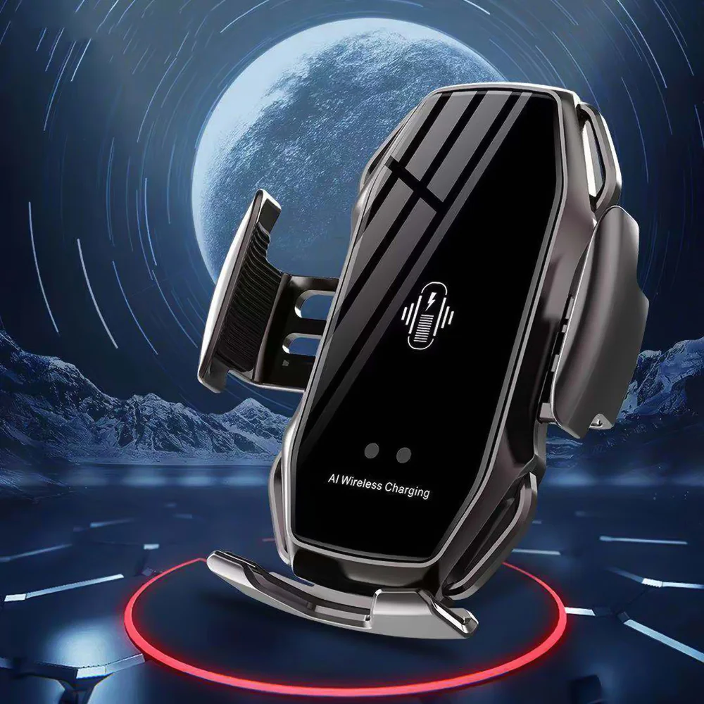 

10W Wireless Charger A5 Infrared Sensor Automati Clamping Fast Charging Phone Holder Mount Car Charger For iPhone Huawei Samsung