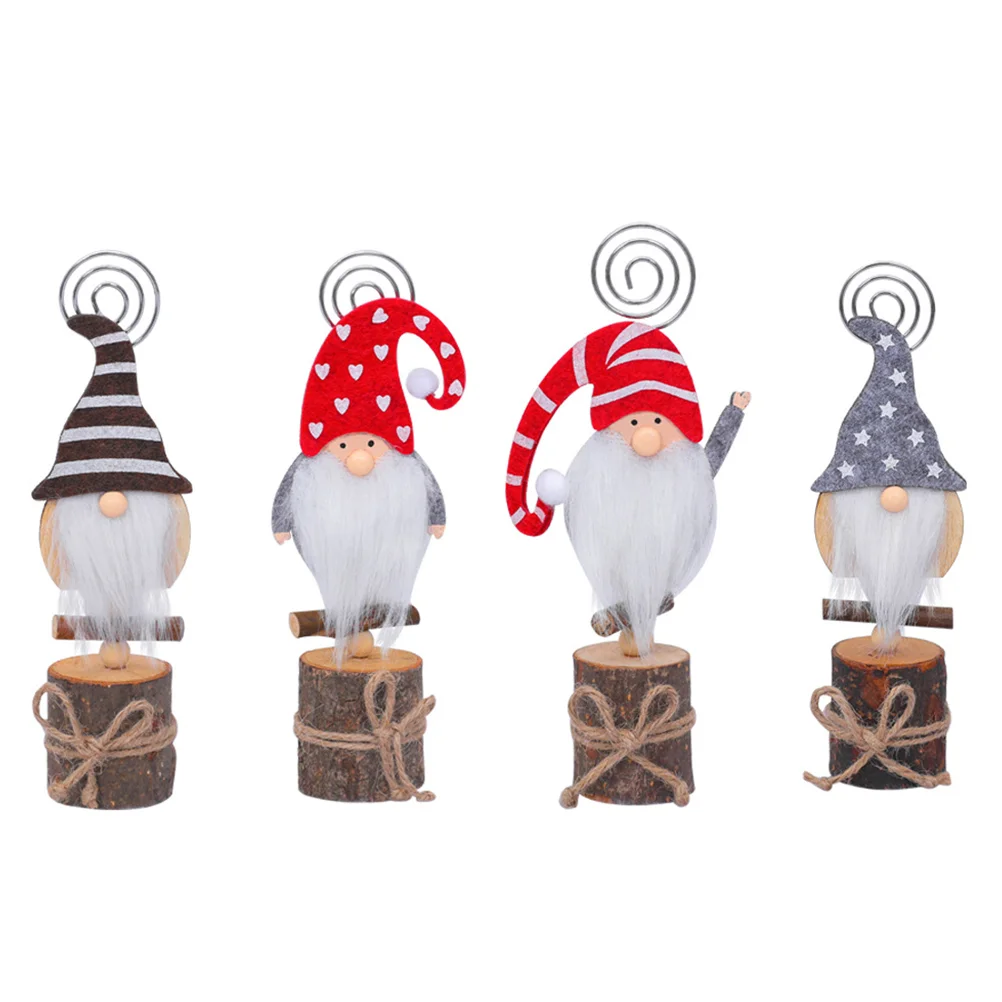 

Держатели для записей на Рождество, 4 шт., держатель для мультяшных кукол, зажимы для фотографий