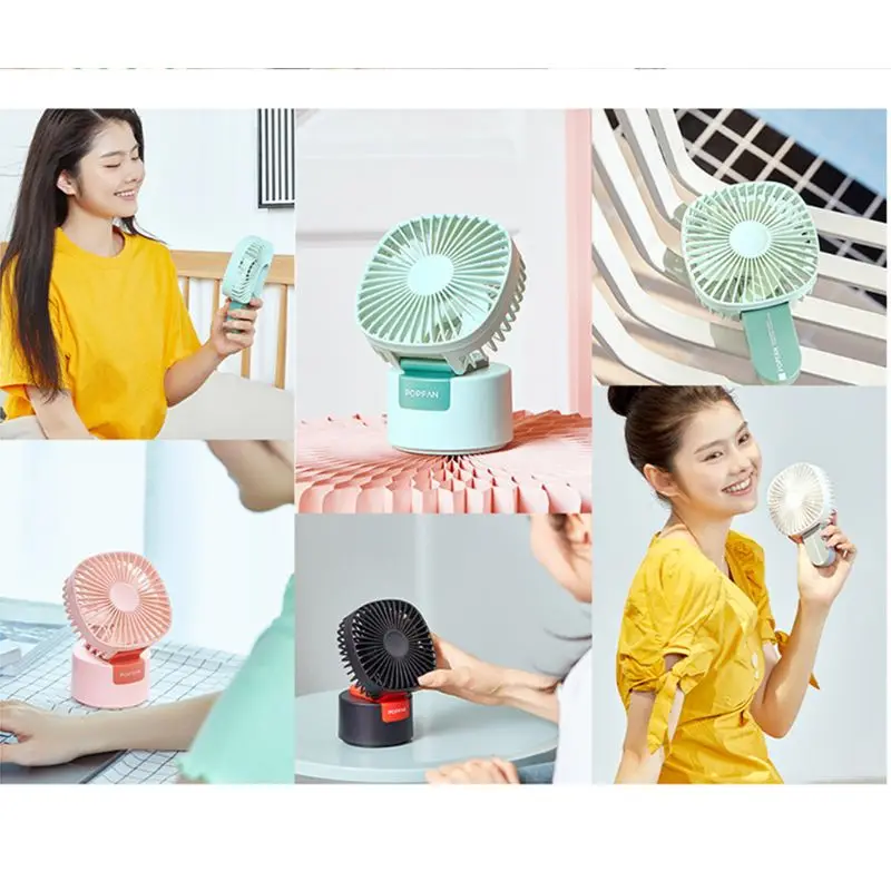 

Popsicle Small Fan Dual-Purpose USB Desktop Desk Fan Charging Portable Mini Handheld/Shaking Head Multi-Function Electric Fan
