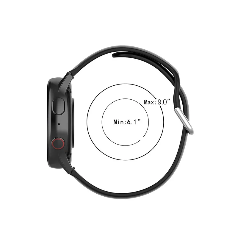 Newest 20mm 22mm Silicone watchbands for Samsung Galaxy Watch 3 Active 2 Gear S3 46mm strap for Huawei Watch 3 gt 2 pro Bracelet