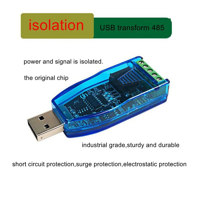 Изолированный коммуникационный модуль USB/RS485 промышленного класса защита