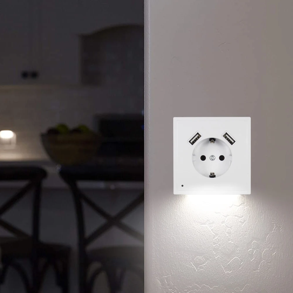 

Настенная розетка Viko с двумя портами USB