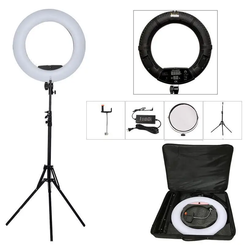 

Yidoblo 96W FD-480II 18\" Studio Dimmable LED Ring lamp Sets 480 LEDs Video Light Lamp Photographic Lighting + stand (2M) + bag