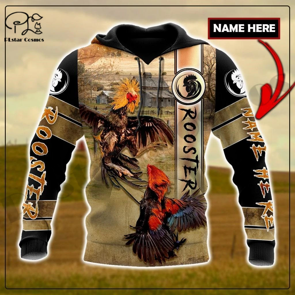 

PLstar Cosmos 3Dprinted Newest Rooster Animal Custom Name Art Harajuku Streetwear Unique Unisex Hoodies/Sweatshirt/Zip Style-2