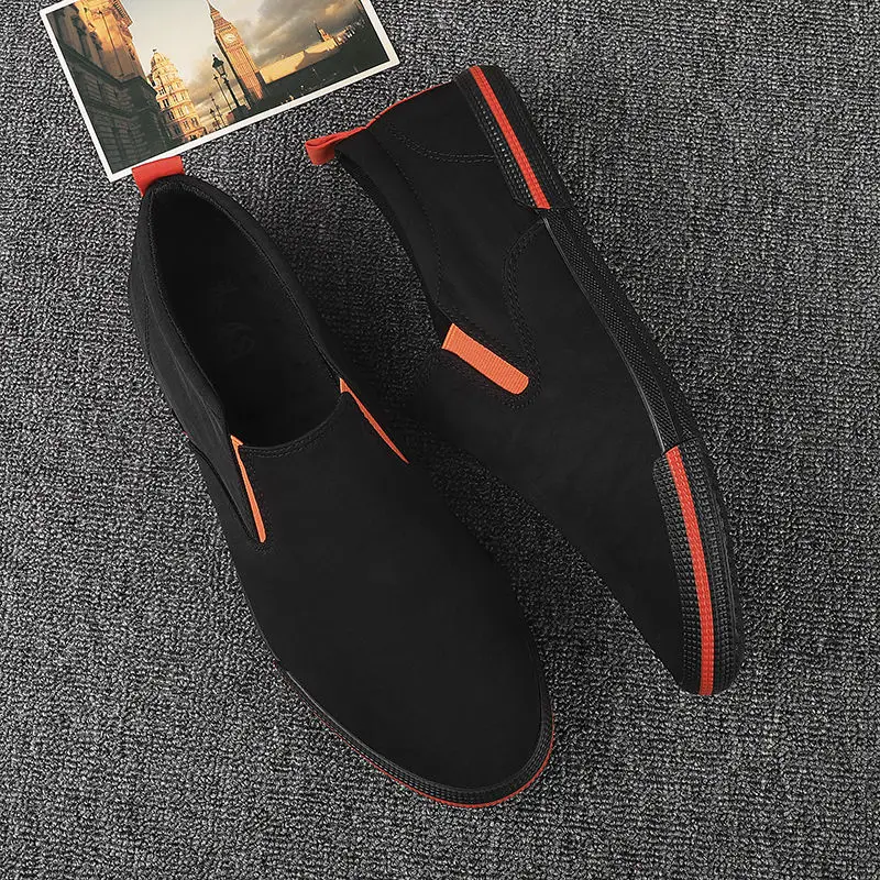 

New breathable deodorant shoes men's casual canvas lazy soft bottom summer pedal men's shoes