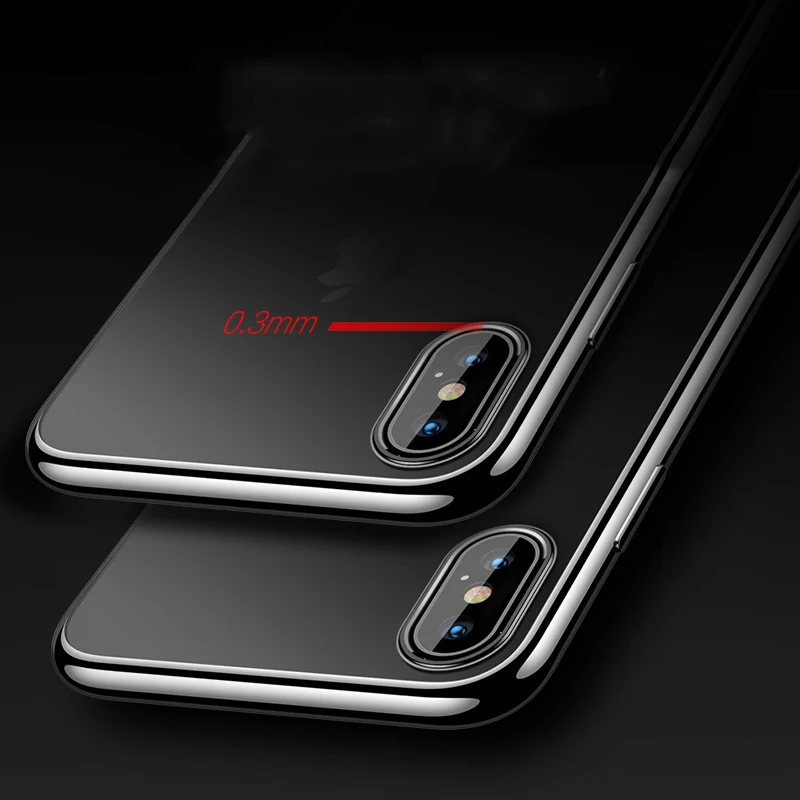 Роскошный чехол для iPhone X XS 8 7 6 s Plus Capinhas ультра тонкий мягкий силиконовый из ТПУ XR