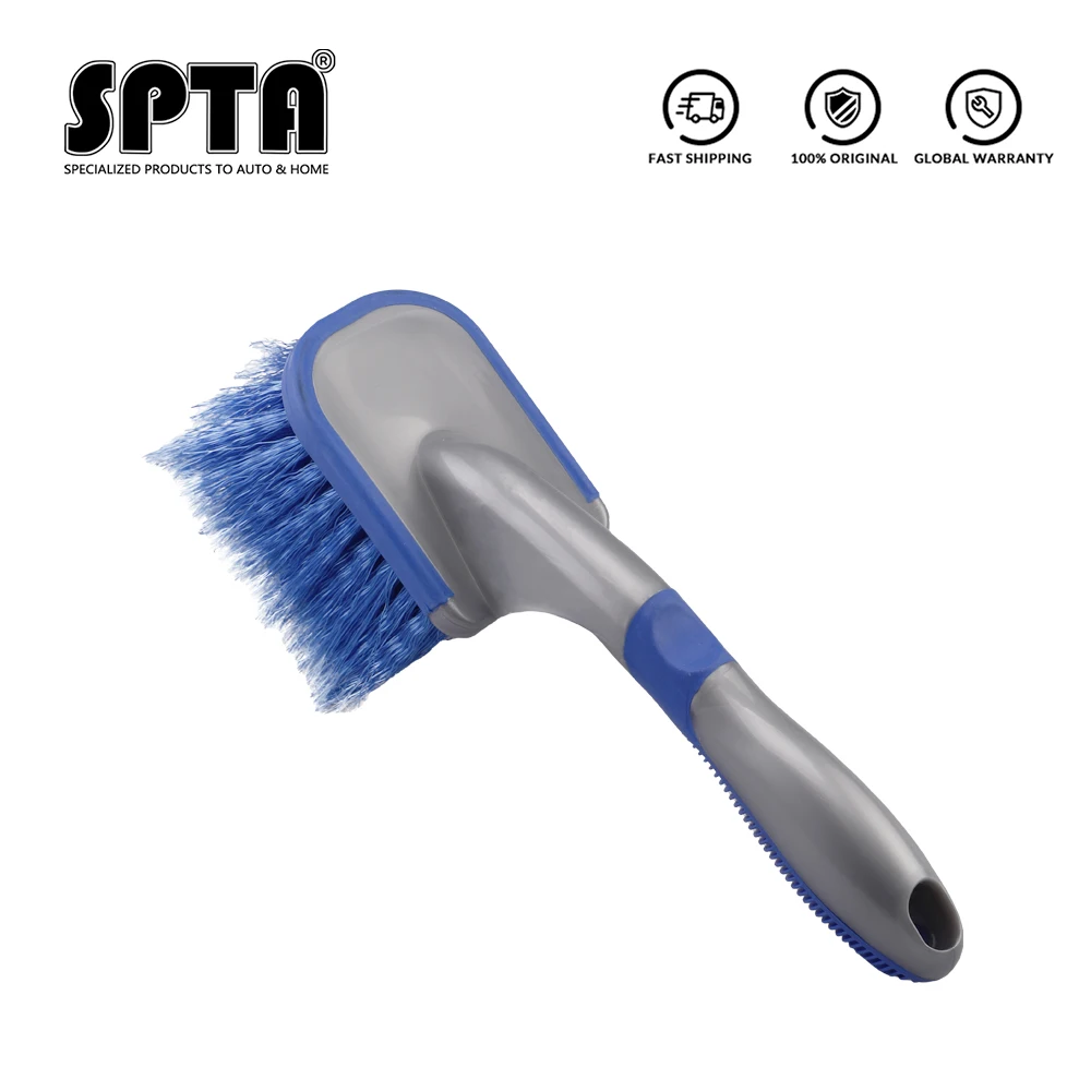 

SPTA Multifunctional Car Wash Wheel Hub Brush Non-Slip Handle Car Tire Cleaning Brush Car Detailing Car Washing Tool