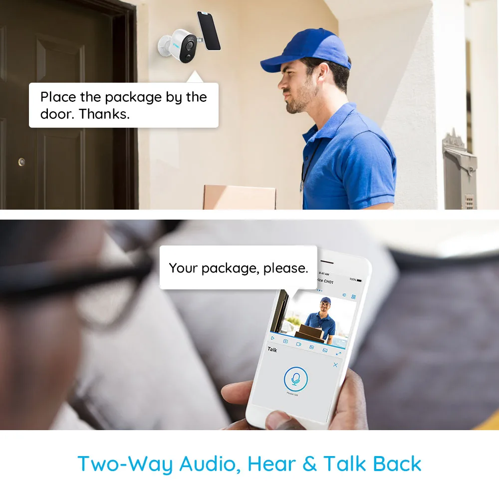 Reolink Argus 3 перезаряжаемая батарея камера на солнечных батареях 1080p Full HD прожектор