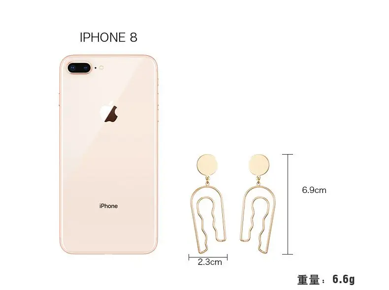 

Europe and America Vintage Fashion Geometric Earring for Women Gold Hollow Out Irregular Lines punk Simple Statement Drop Earing