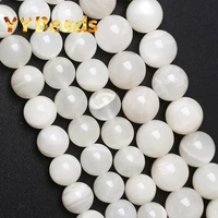 3a quality natural white moonstone beads round loose spacer beads for jewelry making bracelets necklaces accessories 15 6 12mm