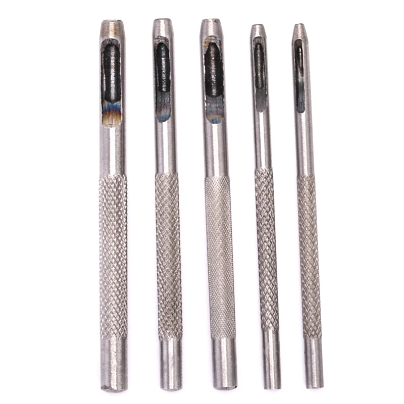 Кожаные инструменты 5 шт./лот дырокол для кожи набор кожевенного ремесла Дырокол 1