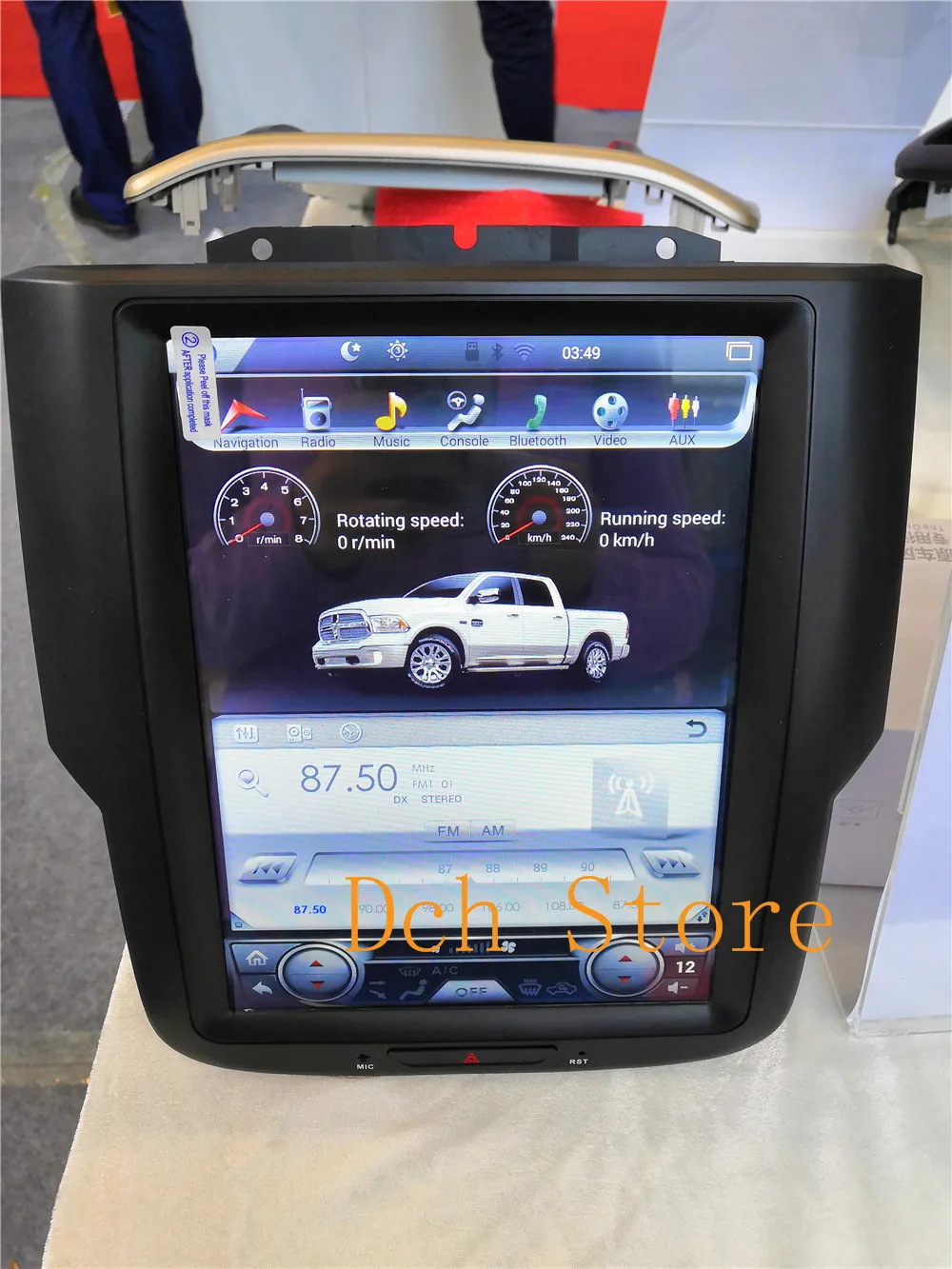 10 4 ''вертикальный экран Tesla Style Android 9 0 автомобильный DVD плеер GPS для Dodge Ram 1500 2014