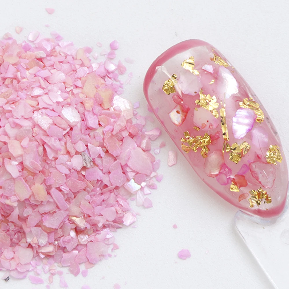 BearPaw дизайн ногтей Сделай Сам блестящая ракушка нерегулярные хлопья блёстки