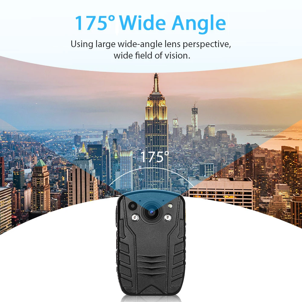 Камера видеонаблюдения HD 1440P носится в полицейском корпусе видеорегистратор