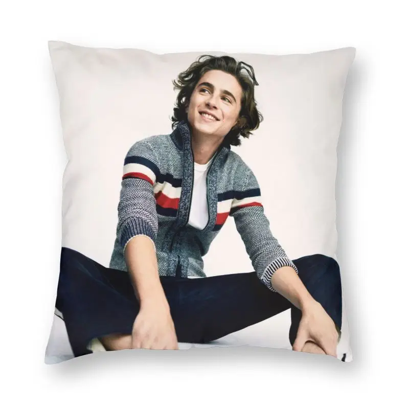 

Timothee Chalamet Cushion Cover 40x40cm Home Decorative Printing 90s TV Actor Throw Pillow for Car Double-sided