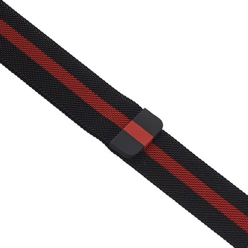 black red Миланский сетчатый ремешок для apple watch, ремешок 42 мм, 38 мм, версия apple watch ремешок 4 5 44 мм 40 мм наручных часов iwatch, 5/4/3/2/1 браслет ремешок для часов из нержавеющей стали - Цвет ремешка: black red
