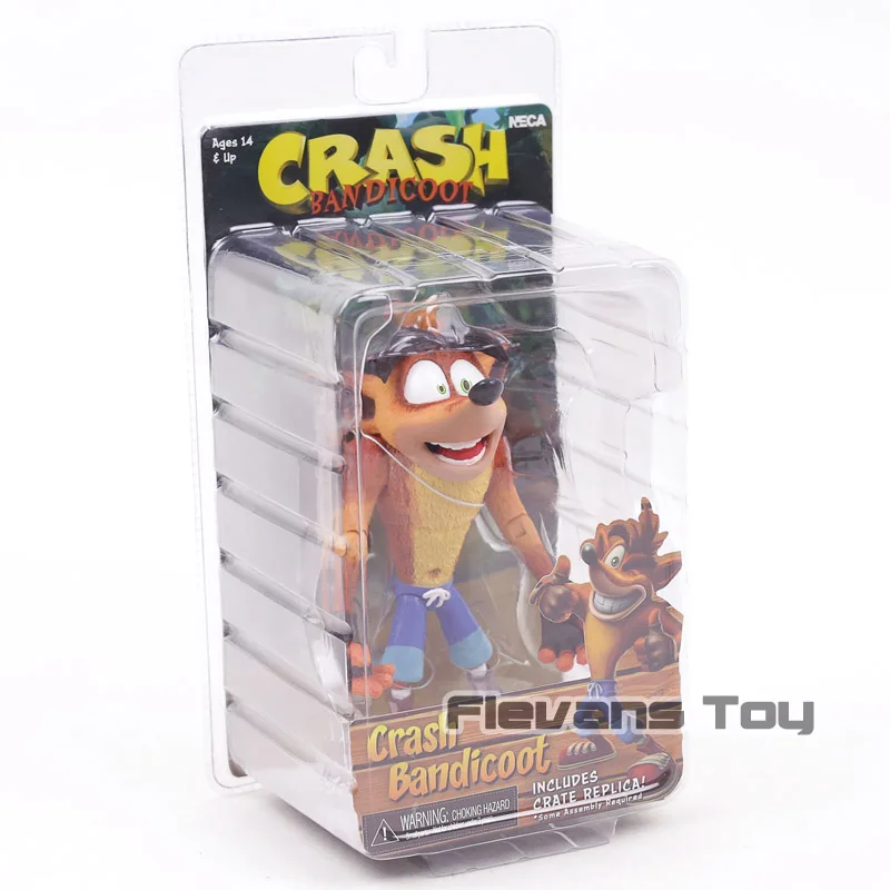 NECA Crash Bandicoot с реактивной доской ПВХ фигурка Коллекционная модель игрушки
