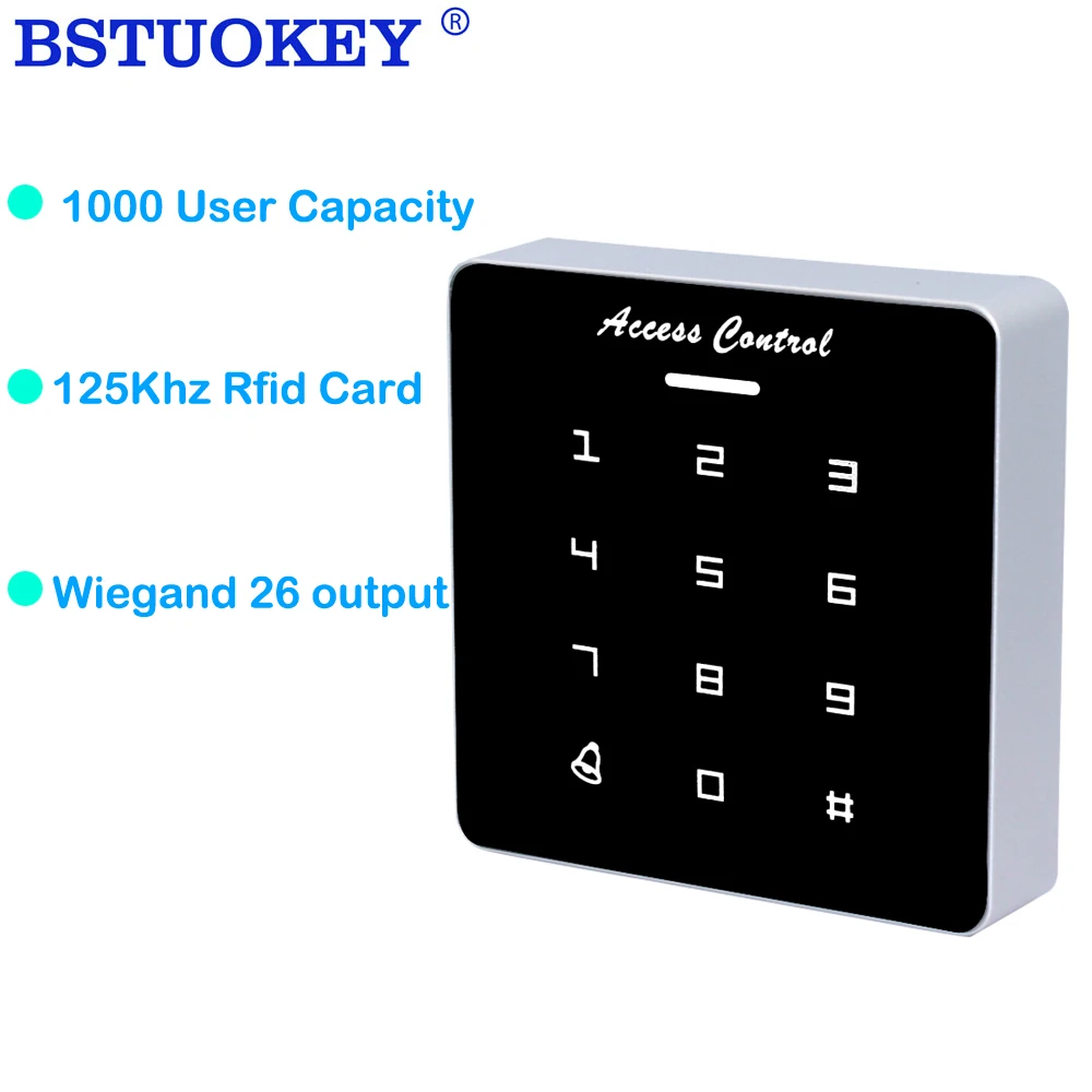 

1000 User 125Khz Rfid Access Control Keypad 10 KeyFob For RFID Door Access Control System Electric Lock Smart Keypad